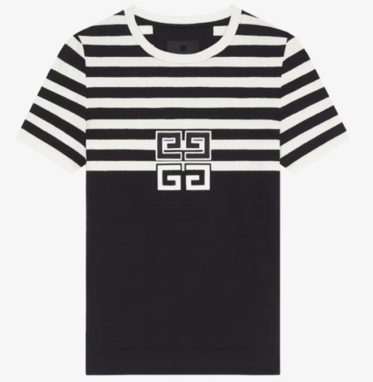 三种辨别GIVENCHY纪梵希4G LOGO条纹修身T恤高仿的方法-奢侈品百科网